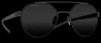 Титановые солнцезащитные очки GRESSO Kyoto - круглые / черные