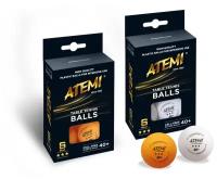 Мячи для настольного тенниса Atemi 3* оранж., 6 шт