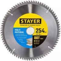 Диск пильный ПО алюминию STAYER MASTER MULTI MATERIAL 3685-254-32-80, 254 X 32/30 ММ, 80Т