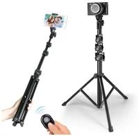 Универсальный штатив для фото и видео съемок; штатив для селфи с Bluetooth пультом и держателем для телефона 130 см
