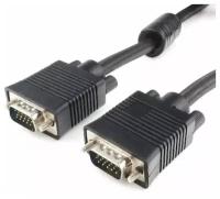 Кабель VGA 15M-15M Cablexpert CC-PPVGA-15M-B Professional, тройное экранирование, 2 фильтра, черный - 15 метров