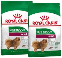 ROYAL CANIN MINI INDOOR LIFE ADULT для взрослых собак маленьких пород живущих дома (0,5 + 0,5 кг)