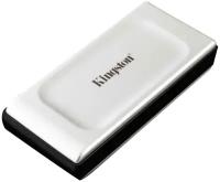 Внешний жесткий диск Kingston SSD XS2000, 500GB, Portable Type-C, USB 3.2 Gen 2x2, R/W 2000/2000MB/s, IP55, 70x33x14mm, Silver (5 лет)