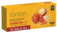 Чай черный с Рамбутаном Tarlton (Rambutan Tea), 25 пакетиков