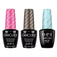 Гель-лак OPI GELCOLOR, Комплект 3 цвета. (1. Hotter Than You Pink 2. Warm Me Up 3. uzi Without a Paddle) Объем 15 мл