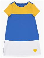 Платье Mini Maxi, размер 122, синий, желтый