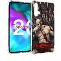 Чехол задняя-панель-накладка-бампер MyPads God of War Кратос для Huawei Honor 20/Honor 20S(Китайская версия YAL-AL50) противоударный