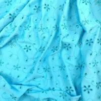 Ткань трикотаж бифлекс (голубой) 87 полиамид, 13 эластан италия 50 cm*134 cm