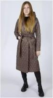 KR-285 Пальто женское тем. коричневый Sempati