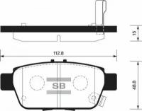 Колодки тормозные задние Sangsin Brake SP1430