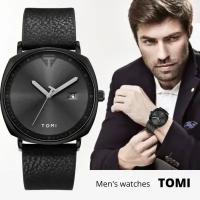 Наручные часы Tomi мужские кварцевые кожаный ремешок