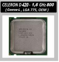 Intel Celeron D 420 LGA775, 1 x 1600 МГц процессор OEM поставка без кулера