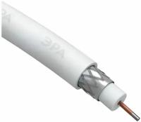 ЭРА SIMPLE Кабель RG-6U, 75 Ом, CCS d=0.9/(оплётка Al 48%), PVC, 100 м, белый RL-48-PVC100