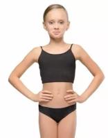 Спортивные трусы под купальник для балета, гимнастики и танцев для девочки Korri Корри Т 11-091 из полиамидной ткани, цвет черный, размер 38, 146-152