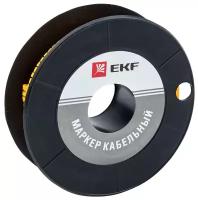 Маркировка кабельная EKF plc-KM-4-7 желтый 500 шт