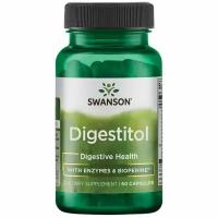 Swanson Digestitol with Enzymes & Bioperine (Запатентованная ферментная смесь и биоперин) 60 капс (Swanson)