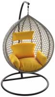 Подвесное кресло Loftyhome Kiwano 1191 Grey Spots/Yellow