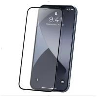 Защитное стекло для (iPhone 12 Mini) Олеофобное / Закаленное/ Противоударное / Полноэкранное, Full Glue (Черная Рамка)