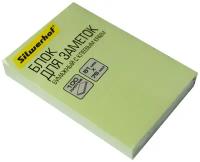 Блок самоклеящийся бумажный Silwerhof 682155-06 51x76мм 100 листов 75 г/м2 пастель зеленый 1188282