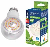 Лампа светодиодная для растений (UL-00007405) Uniel LED-A60-15W/SPFB/E27/CL PLP30WH