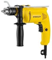 Ударная дрель STANLEY SDH600 от сети, мощность 600 Вт, одна скорость, 2900 об/мин, 49300 уд/мин, ключевой патрон 13 мм, желтый/черный