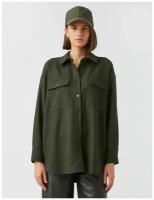 Рубашка с длинным рукавом KOTON WOMEN, 2SAK60038EW, цвет: KHAKI, размер: 34