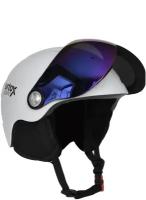 Взрослый горнолыжный шлем со встроенным визором (очками) для катания на горных лыжах и сноуборде