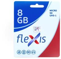 Карта памяти 8Gb - Flexis Micro Secure Digital HC Class 10 U1 FMSD008GU1 (Оригинальная!)