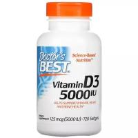 Doctor`s Best Vitamin D3 (Витамин D3) 5000 IU 720 капсул (Doctor`s Best)