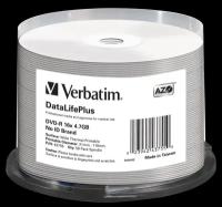 Диск Verbatim DVD-R 4.7Gb 16x Cake Box (50шт) Printable (43755)