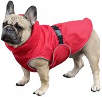 Попона для собак породы французcкий бульдог, красный, размер L