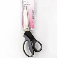 Ножницы зиг-заг с мягкими ручками, 240мм 240 мм черный/серый HEMLINE 361