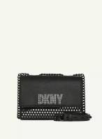 Сумка кросс-боди DKNY 105707, фактура перфорированная, черный