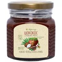 Урбеч Шококос из какао-бобов, мякоти кокоса и меда Мералад, 230 г, стеклянная банка