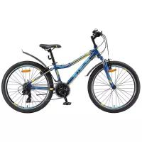 Подростковый горный (MTB) велосипед STELS Navigator 410 V 21-sp 24 V010 (2021) черный/синий 12