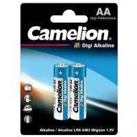 Элемент питания LR6 (АА) DIGI Alkaline BL-2 (LR6-BP2DG, батарейка,1.5В) Camelion