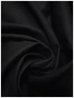 Хлопок костюмный плотный черный (саржа)