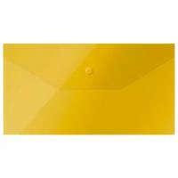 OfficeSpace Папка-конверт на кнопке С6, пластик 150 мкм, желтый