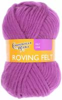 Пряжа Семеновская Roving felt (Валя) темная орхидея (1441), 100%шерсть, 50м, 50г, 3шт