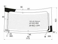 Стекло Заднее С Обогревом Kia Rio 5D Hbk 00-05 XYG арт. RIO-5D RW/H/X