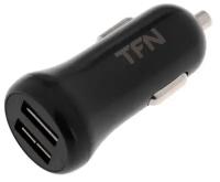 Автомобильное зарядное устройство TFN, 2USB, 2.4А, защита от перегрузок и замыкания, черное