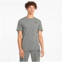 Футболка, PUMA ESS Small Logo Tee, Мужская, размер XXL; Medium Gray Heather-Medium Gray Heather-Cat