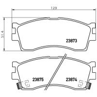 Дисковые тормозные колодки передние NISSHINBO NP6021 (1 шт.)