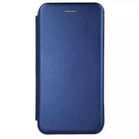 Чехол книжка синий для Samsung Galaxy A03S 2021 A037F с магнитным замком, с подставкой и карманом для карт или денег / чехол книга