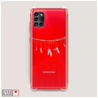 Чехол силиконовый Противоударный Samsung Galaxy A31 Перышки на веревке