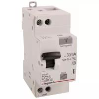 Автоматический выключатель дифференциального тока (АВДТ) Legrand RX3, 16A, 30mA, тип AC, кривая отключения C, 2 полюса, 6kA, электронного типа, ширина