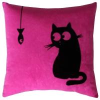 Подушка декоративная MATEX Meow, 35x35 см, фуксия