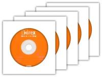 Диск Mirex DVD+R 4,7Gb 16x в бумажном конверте с окном, 5 шт