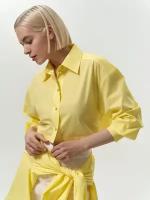 Рубашка Calista, Рубашка укороченного кроя, размер 48, желтый