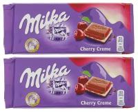 Шоколадная плитка Milka Cherry Cream / Милка Вишневый Крем 2 шт. 100 г. (Германия)